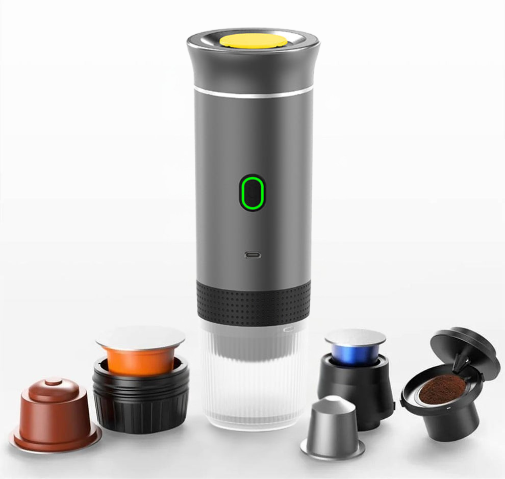 Cafetera portátil 3 en 1 con batería integrada