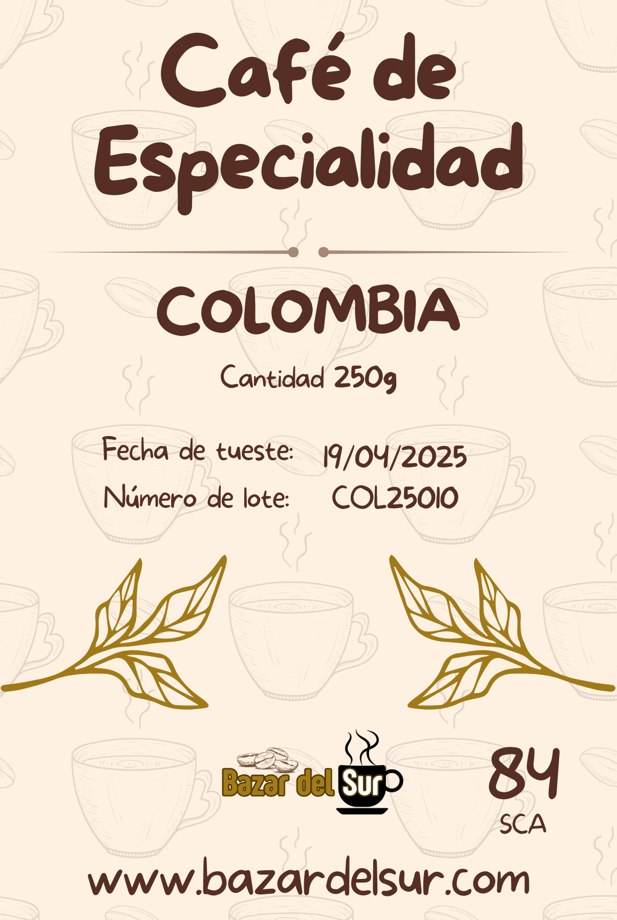 Café de especialidad Colombia