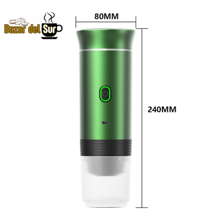 3-in-1 portable coffee maker with built-in battery and 20 bar pressure