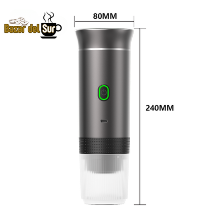 3-in-1 portable coffee maker with built-in battery and 20 bar pressure